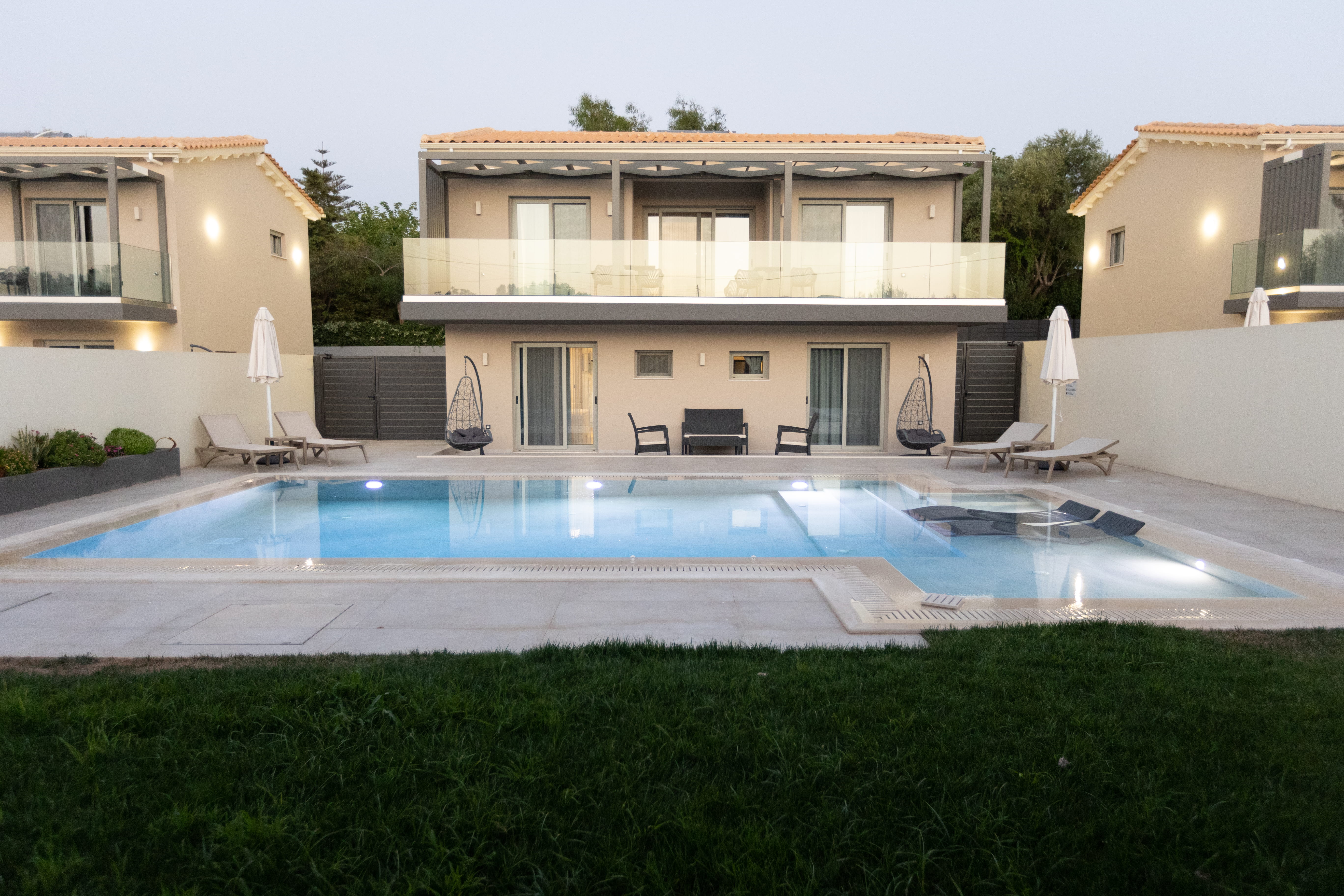 Infinity Lefkas villas exterior with private pool Lefkada Greece