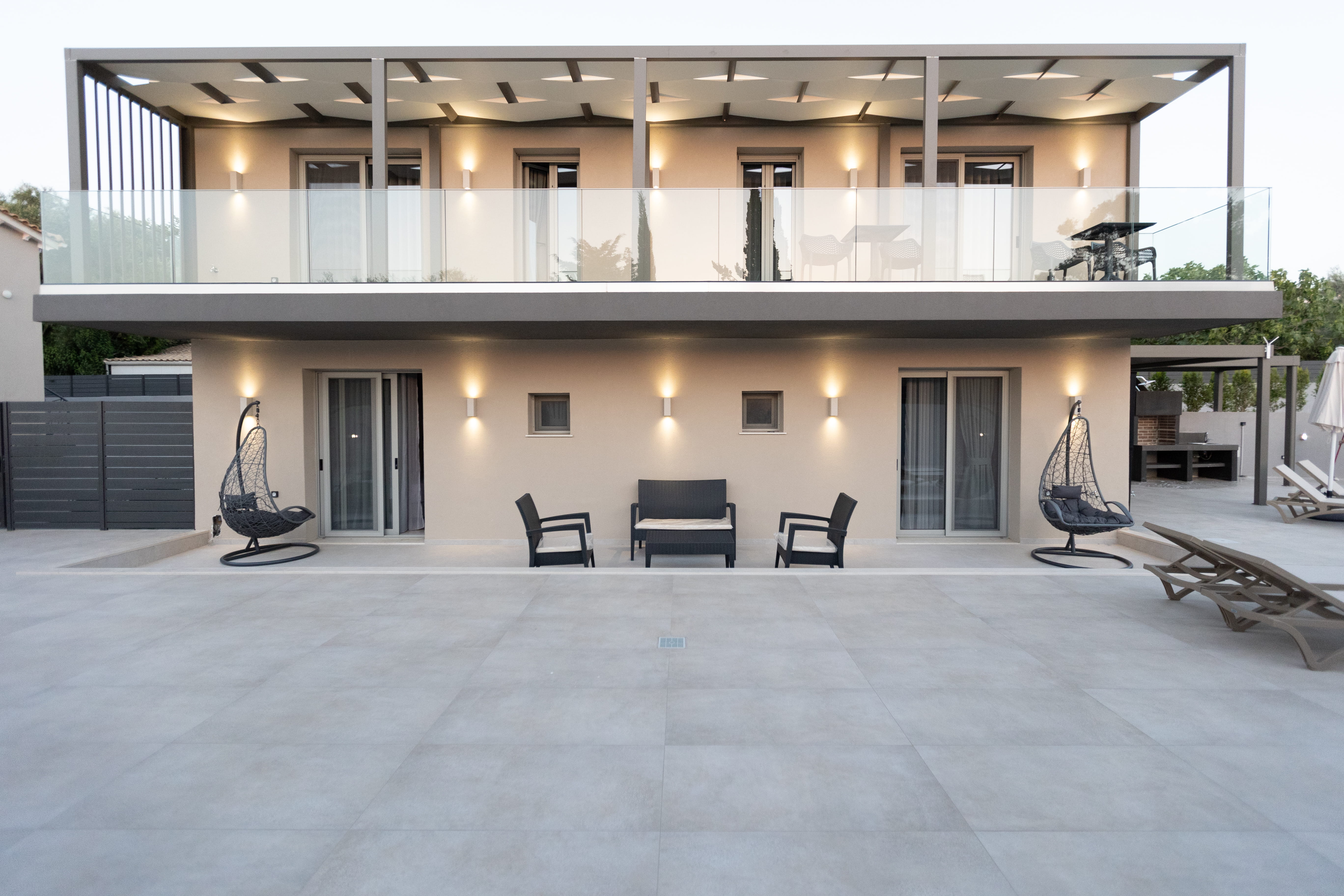 Infinity Lefkas villa exterior facade — Greek family-owned luxury villas in Lefkada